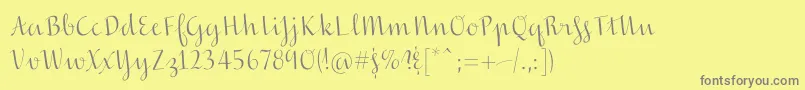 Inscreamingcolor-Schriftart – Graue Schriften auf gelbem Hintergrund