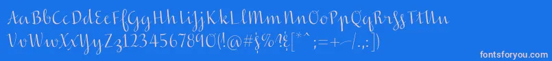 Inscreamingcolor-Schriftart – Rosa Schriften auf blauem Hintergrund
