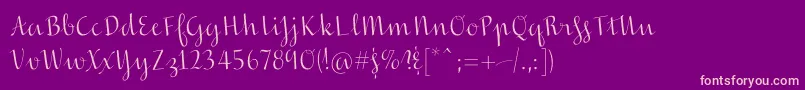 Inscreamingcolor-Schriftart – Rosa Schriften auf violettem Hintergrund