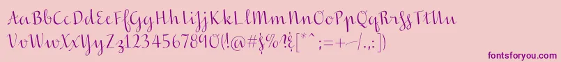 Inscreamingcolor Font – Purple Fonts on Pink Background