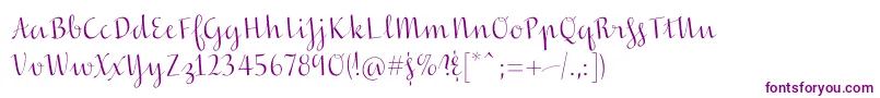 Inscreamingcolor Font – Purple Fonts on White Background