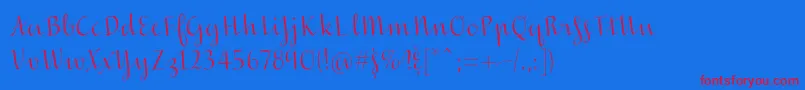 フォントInscreamingcolor – 赤い文字の青い背景