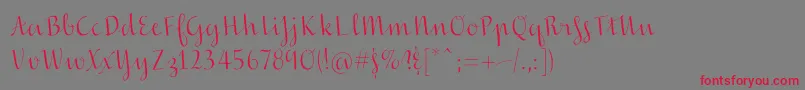 フォントInscreamingcolor – 赤い文字の灰色の背景