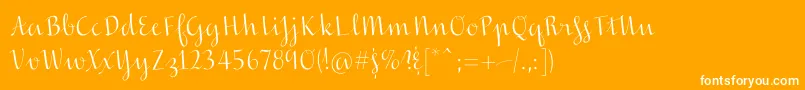 フォントInscreamingcolor – オレンジの背景に白い文字