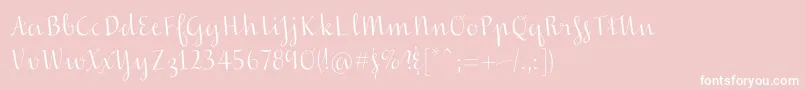 Inscreamingcolor-Schriftart – Weiße Schriften auf rosa Hintergrund