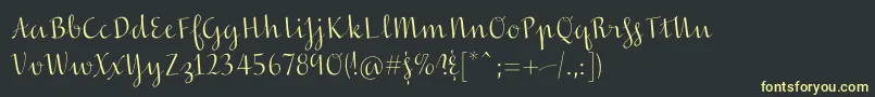 Fonte Inscreamingcolor – fontes amarelas em um fundo preto