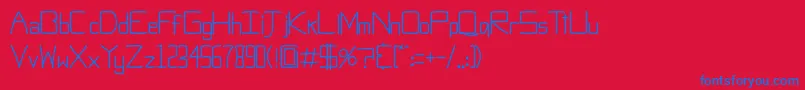 ObtiSans Font – Blue Fonts on Red Background