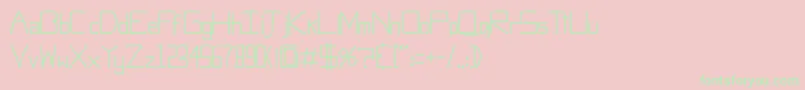 ObtiSans Font – Green Fonts on Pink Background