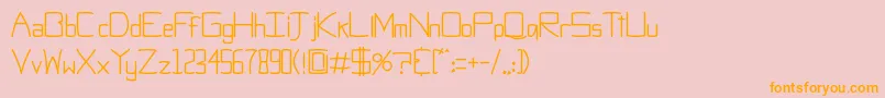 ObtiSans Font – Orange Fonts on Pink Background