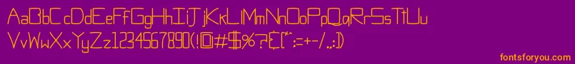 ObtiSans Font – Orange Fonts on Purple Background