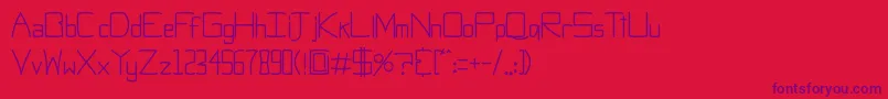 ObtiSans Font – Purple Fonts on Red Background