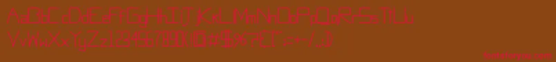 ObtiSans Font – Red Fonts on Brown Background