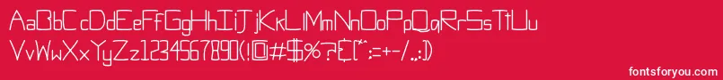 ObtiSans Font – White Fonts on Red Background