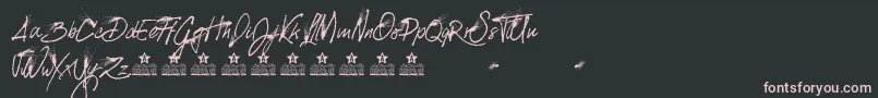 SplattedPersonalUse Font – Pink Fonts on Black Background