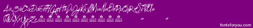 SplattedPersonalUse Font – White Fonts on Purple Background