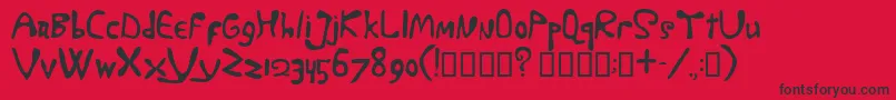 MartyBold Font – Black Fonts on Red Background