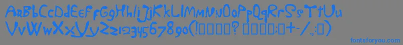 MartyBold Font – Blue Fonts on Gray Background