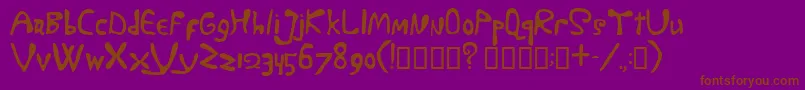 MartyBold Font – Brown Fonts on Purple Background