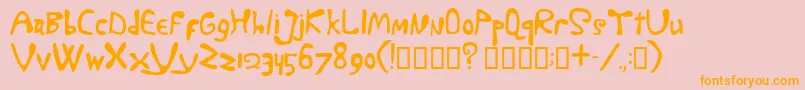 MartyBold Font – Orange Fonts on Pink Background