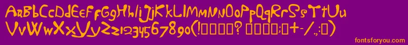 MartyBold Font – Orange Fonts on Purple Background