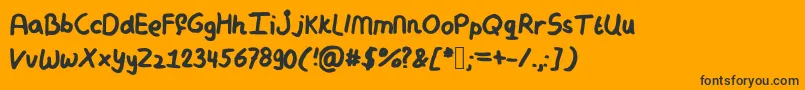 fuente Mymessyhandwriting – Fuentes Negras Sobre Fondo Naranja