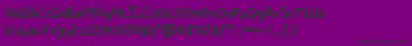 fuente Mymessyhandwriting – Fuentes Negras Sobre Fondo Morado