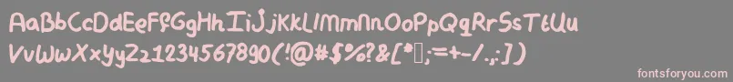 Police Mymessyhandwriting – polices roses sur fond gris