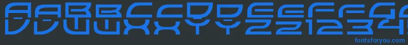 ColonyWarsNormal Font – Blue Fonts on Black Background