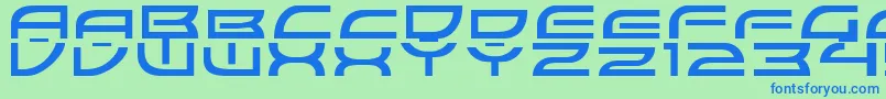 Шрифт ColonyWarsNormal – синие шрифты на зелёном фоне