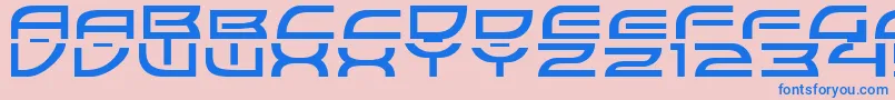 ColonyWarsNormal Font – Blue Fonts on Pink Background