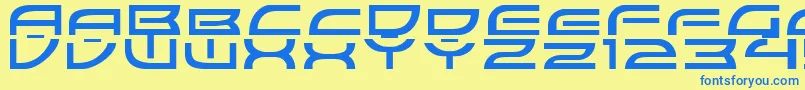 ColonyWarsNormal Font – Blue Fonts on Yellow Background