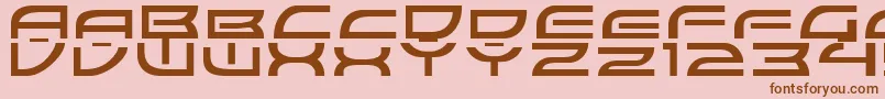 ColonyWarsNormal Font – Brown Fonts on Pink Background