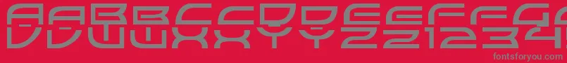 フォントColonyWarsNormal – 赤い背景に灰色の文字