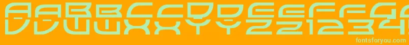 ColonyWarsNormal Font – Green Fonts on Orange Background