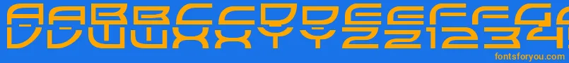 ColonyWarsNormal Font – Orange Fonts on Blue Background