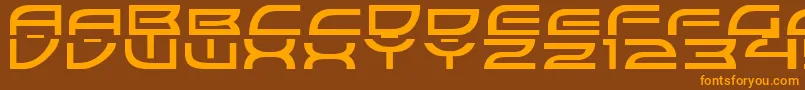 ColonyWarsNormal Font – Orange Fonts on Brown Background