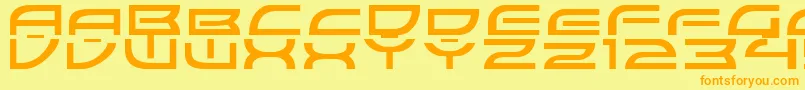 ColonyWarsNormal Font – Orange Fonts on Yellow Background