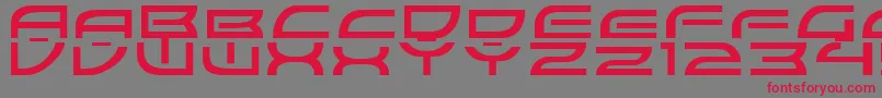ColonyWarsNormal-Schriftart – Rote Schriften auf grauem Hintergrund