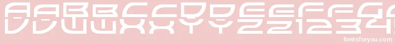 フォントColonyWarsNormal – ピンクの背景に白い文字