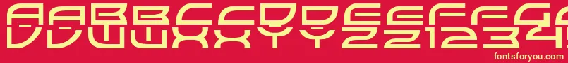 ColonyWarsNormal Font – Yellow Fonts on Red Background