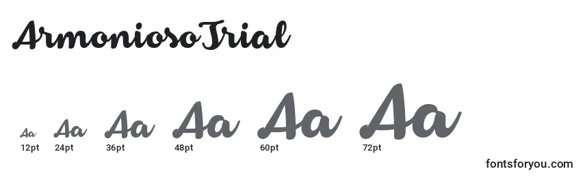 ArmoniosoTrial Font Sizes