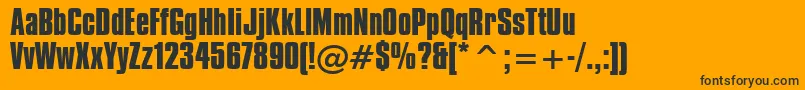 CompactaBoldBt Font – Black Fonts on Orange Background