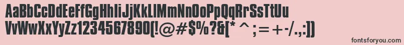 Шрифт CompactaBoldBt – чёрные шрифты на розовом фоне