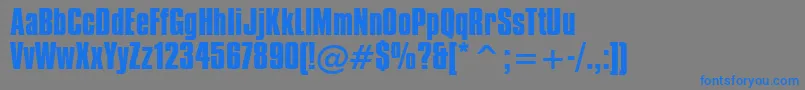 CompactaBoldBt-Schriftart – Blaue Schriften auf grauem Hintergrund