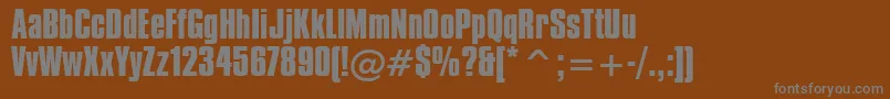 Police CompactaBoldBt – polices grises sur fond brun