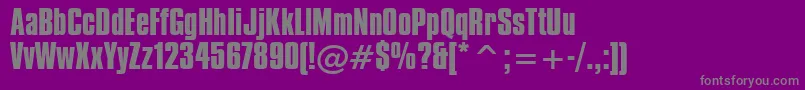 CompactaBoldBt Font – Gray Fonts on Purple Background