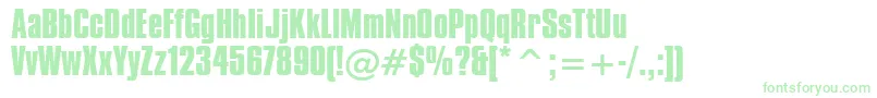 CompactaBoldBt Font – Green Fonts on White Background