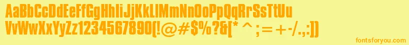 CompactaBoldBt Font – Orange Fonts on Yellow Background