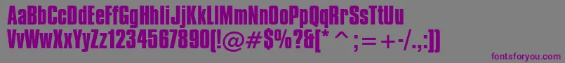 CompactaBoldBt Font – Purple Fonts on Gray Background