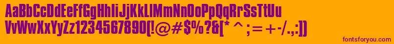 CompactaBoldBt Font – Purple Fonts on Orange Background